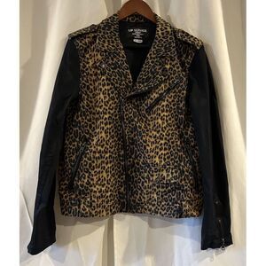 Lip Service Cheeta Print Grunge Jacket Size Large‎